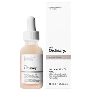 The Ordinary Lactic Acid 10% + Ha 30ml, peeling solution, face care, skincare serum, smoother skin, wrinkles, Exfoliation, Improves Skin Texture, Fades Hyperpigmentation, Hydration Boost, Reduces Fine Lines, Targets Acne & Blemishes