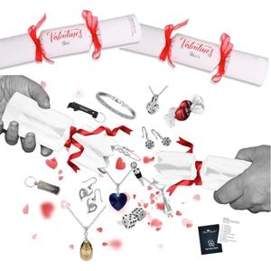 Valentines Gift with Jewellery, confetti and more