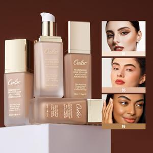 Oulac Flawless Coverage Liquid Foundation - Smooth, Matte Finish, Creamy Texture, Hydrating. Buildable Med ium to High Coverage, Lightweight, Long-Lasting, Water-Resistant, and Oil-Control Face Cosmetic