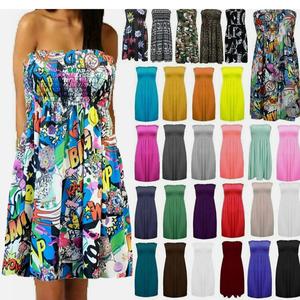 Fashion Luva Sheering Short Top Summer Dresses Casual Mini Beach Cover up Holiday Sun Top Outfit Womenswear Plus Size Sheering Boobtube Bandeau Strapless Top Summer Dress 8-26