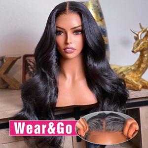 Ready to Wear 4x6 7x5 Pre Cut HD Transparent Lace Closure Glueless Wigs Human Hair Pre Plucked 9x6 36 Inch Brazilian Body Wave Lace Frontal Wigs for Women