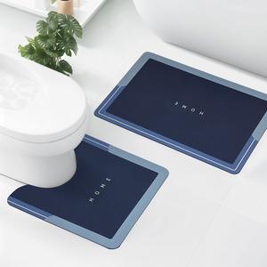 2-Piece Non-Slip Bath & Toilet Mat | Bath Shower Floor Mat Set | Water Absorbent & Quick Drying to Keep Bathroom & Home Hygienic & Clean