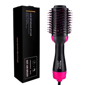 【Free Shipping Over £22】5 in 1 Electric Hair Straightener Brush Blow Dryer Curler Comb Styler Hot Air Christmas Gift
