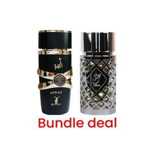 bunde deal men perfume jazzab silver and aswad perfume long-lasting aroma asad viral ard al zaafaran