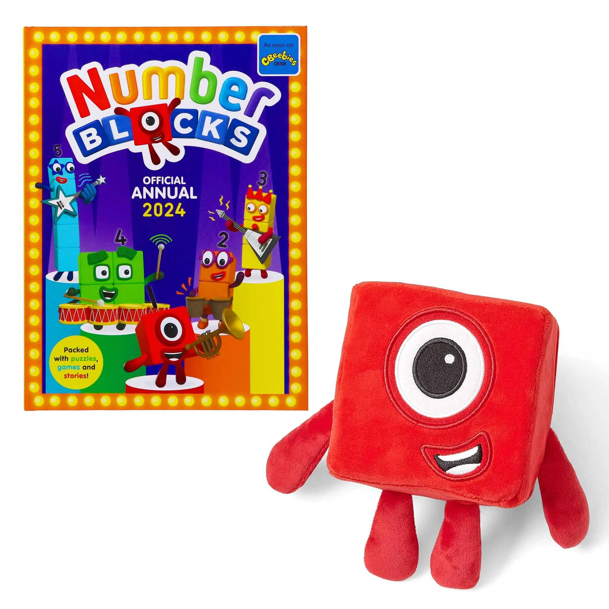 Numberblocks Annual 2024 & Numberblocks One Plush: Girls & Boys, Soft ...
