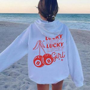Lucky Cherries Back Logo Hoodie