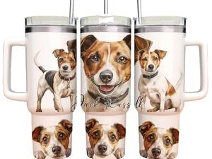 Jack Russell 40oz Tumbler - Personalised Gift - Dog Gift - Drinking Flask
