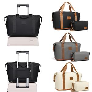 [MissLulu Bags] 2 Pieces Expandable Durable Waterproof Travel Duffel Bag Set ((Ryanair/Wizz Air Approved/ 10 Colours)