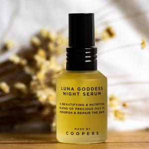 Luna Goddess Night Serum with Argan, Evening Primrose and Rosehip Oils - hydrating formula for dry skin | Skin Repair Skincare face oil. organic anti-aging Comfort