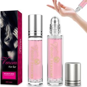 2Pcs Venom Scents Pheromone Perfume for Women to Attract Men, Roll-On Infused Essential Oil Cologne