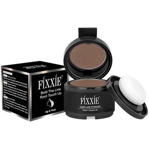 {FIXXIE} Hairline Powder, Root Touch Up Medium Brown Powder, Instant Hair Loss Concealer Hair Powder for Thinning Hair, Windproof & Sweatproof Hair Root Cover Up Powder with Mirror and Puff 24 months powder  Makeup boldify  hairline