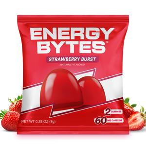 Energy Bytes - Strawberry Burst - 2 Caffeine Powered Gummies (Sports Pack)