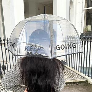 Transparent Printed Umbrella 'Keep Going: The Best is Yet to Come'