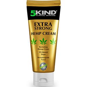 5kind Extra Strong Hemp Cream - High Strength Hemp Oil and Arnica Cream - for Massaging Joints & Muscles, Lower Back, Feet, Knees, Neck & Shoulders - Gel Rich in Natural Extracts