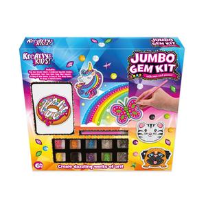 Kreative Kids Jumbo Gem Kit | 500 Pieces Arts and Crafts | Kids Gem Art Kit