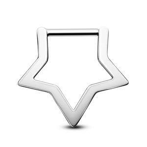 Oufer 16G/14G Titanium Star Clicker Septum Ring