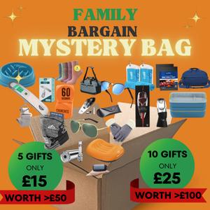 Family Bargain Mystery Box - Gift Set 5 Products for £15 (Total Bundle Worth £50) - 10 Products £25 (Total Bundle Worth £100) | Clearance | socks, gloves, sunglasses, bags | Ideal Gifts For Friends, Family, Girlfriends, Boyfriends, Husbands and Wife