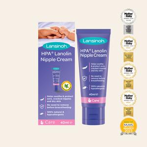 HPA Lanolin Nipple Cream for breastfeeding, new mm, pregnancy, chapped lips, lip balm, dry skin