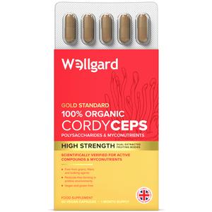Wellgard Cordyceps Supplement, Organic Cordyceps Mushroom Capsules, 60 Vegan Capsules