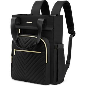 Womens 15.6 inch Laptop Bag for Ladies 2 in 1 Waterproof Rucksack Tote Handbags Women's Fashion Backpacks School Bag for Girls Casual Daypacks for Travel University Business