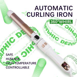 【Arrival in 2-3 days Summer Sale】Automatic Hair curling wand,Time-saving one-touch automatic rotating curling iron curling tool automatic curling iron, 28mm rotating curling iron, (leopard print) multiple colors Curler Hair Curler Comfort