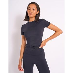Kaiia Sculpt Short Sleeve Fitted T-shirt Black