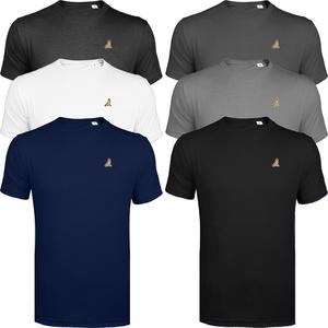 Mens 6 Pack Shirts Bird Logo Basic T Shirt 100% Cotton Top Assorted Multipack Set Tee  S to 3XL