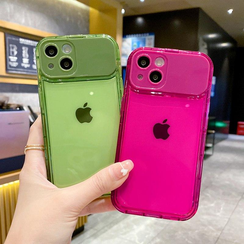 Ốp Silicon Mềm Trong Suốt Gương Trang Điểm Lật Xinh Xắn 6 Màu Có Sẵn Tương Thích Với iPhone 7 8 16 Plus XR XS Max 11 12 13 14 15 Pro Max Thích Hợp Cho Bé Gái Và Phụ Nữ