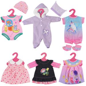 BiBi Doll Set of 6 Baby Doll Clothes - 12" to 16" Unicorn, Bunny & Floral Outfits - Toys & Accessories for Christmas & Birthday Gifts, Boys & Girls Aged 3 Years+