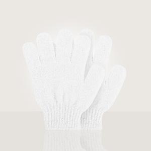 Rose & Caramel White Body Exfoliating Gloves