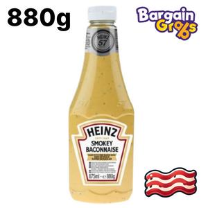 Heinz Smokey Baconnaise 880g Large Bottle – Creamy Bacon-Flavoured Mayo, BBQ Sauce Alternative – Dip Sambal