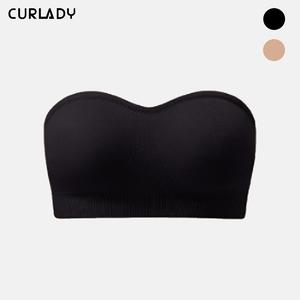 【Curlady】Strapless Bra for Women Non-Slip Silicone Padded Bra Wireless Tube Top Bra