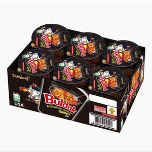 Samyang Buldak Spicy Hot Chicken Stir Fried Cup Noodles (Pack of 6) - Instant Food Savory