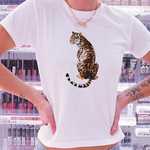 Leopard Print T-Shirt - Womens Baby Tee - Salty Pixie