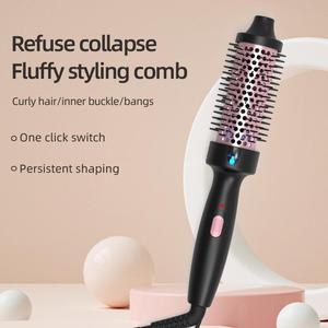 Refuse Collapse Fluffy styling comb Negative Ion Single Thermal brush,   New Year Gift, Christmas Gift