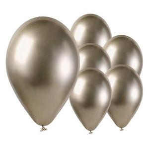 Shiny Prosecco Gold Bio Latex Balloons 33cm / 13 in - Pack of 6