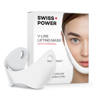SWISS+POWER V-Line Lifting Mask with Hydrogel for Hydrating, Dry Skin - Help double chin and provide Soothing Skincare Gentle Moisture Skin facemask Skin Repair Comfort