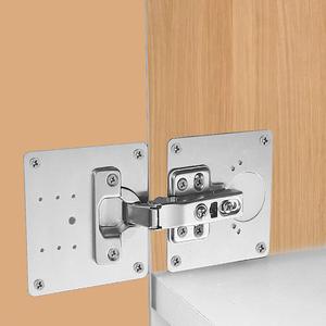 【ATRACTIVOLL】12 Plates Door Lock Security Hinge Repair Plate, 12 Pieces Stainless Steel Cabinet Hinge Repair Panel,Repair Installation Tool for Cabinet Furniture Drawer Table