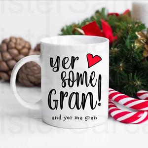 Funny Christmas Gran Gift - Personalised Mug - Perfect for Coffee and Tea - Ceramic, Washable