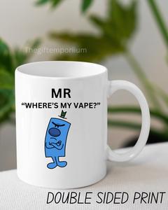 MR MEN MUG - 11oz Ceramic Cup, Coffee - Funny Christmas Gift for Her Him Birthday - Washable & Reusable Drinkware Printed Reuse obsession