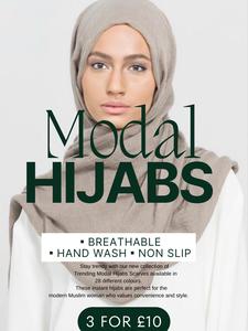 Trending Modal Hijab Scarves in 36 Colours - Soft and Comfortable for All Occasions