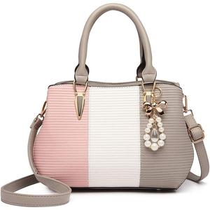 Designer Handbags for Women Shoulder Bags Top Handle Bags Crossbody Bags Colour Combination (Pink&Grey)