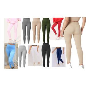 Fashion Luva Thick Stretch High Waist Rise Seamless Ribbed Leggings Tummy Control From size 04-16 Fit Womenswear Bottom Comfortable Lady Comfort Basic  Style Minimalist