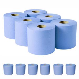 Betapro 6 Blue Rolls x 50mt (6 Pack) Total 300Mt 2ply Centrefeed, Paper Towel, Cleaning, Office, Home, Toilet Flushable Eco-friendly Disposable Sustainable Family Wipes Kitchen disposable bathroom   toilet paper & wipes absorbent