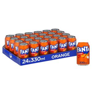 Fanta Orange MultiPack - Pack of 24 x 330ML - A delicious, zesty orange carbonated soft drink