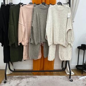 High Neck Knit Two Piece Set PF2