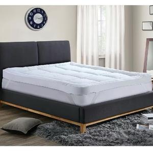 Extra Thick Mattress Topper 4”/10cm With Elasticized Corners | Hotel Quality-Breathable Noiseless Washable Anti SlipFluffy Hypoallergenic Mattress Topper-Supersoft Heavy Fill-Anti Allergy-Stitched and Elasticated Corner Strap-Single Double King Super King