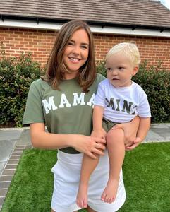 Womens Ladies Kids Fashion Mama & Mini Matching College T-Shirts - Womenswear & Childrenswear