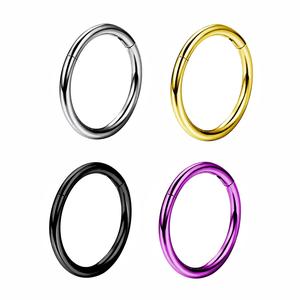 Oufer 20G Implant Grade Titanium Hinged Segment Nose Hoop Ring