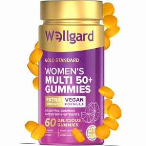 Wellgard Womens Over 50s Multivitamin Gummies – Female Vitamins Formulated with Vitamins and Minerals, Vegan, Vitamin Gummies, Women's Multivitamin, Multivitamins Women 40 Plus, Vitamins Women, Gummies Women